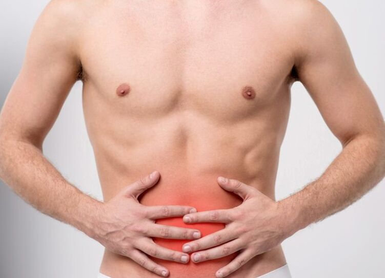 apatinės pilvo dalies skausmas sergant lėtiniu bakteriniu prostatitu